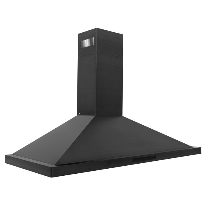 ZLINE 48" Convertible Vent Wall Mount Range Hood in Black Stainless Steel