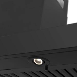 ZLINE Convertible Vent Wall Mount Range Hood in Black Stainless Steel with Crown Molding (BSKENCRN)
