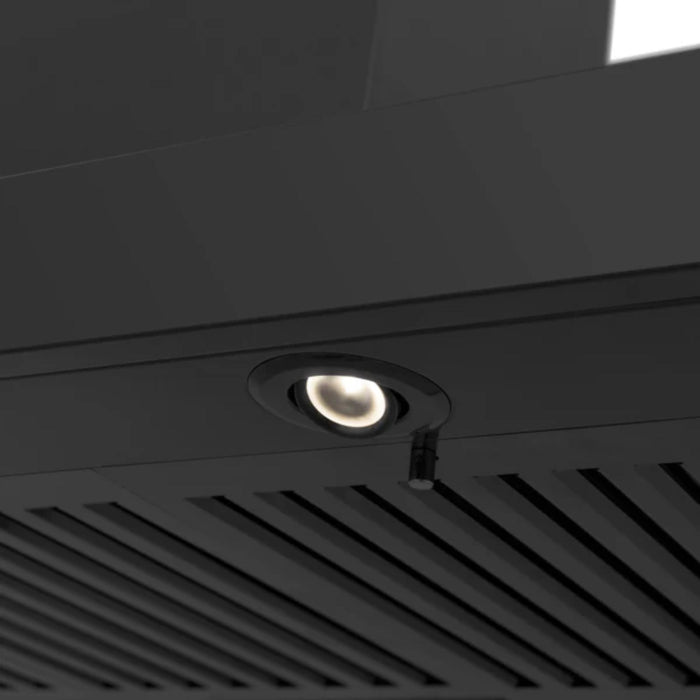 ZLINE Black Stainless Steel Wall Mount Range Hood with Crown Molding (BSKBNCRN)
