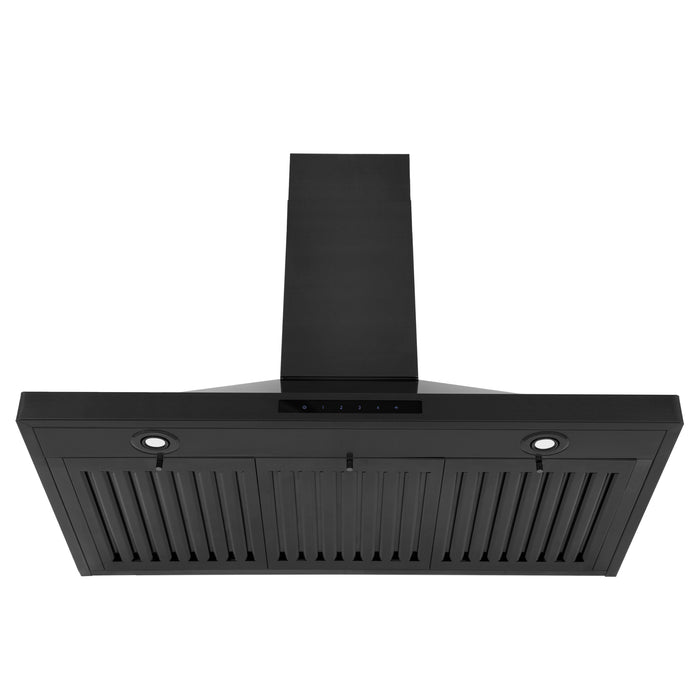 ZLINE 36" Convertible Vent Wall Mount Range Hood in Black Stainless Steel