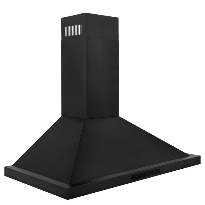 ZLINE 36" Convertible Vent Wall Mount Range Hood in Black Stainless Steel