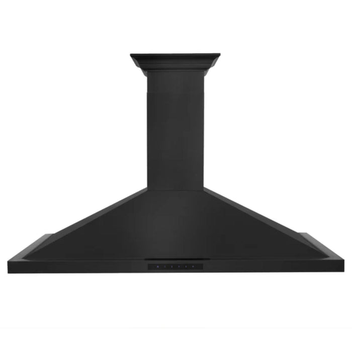 ZLINE Black Stainless Steel Wall Mount Range Hood with Crown Molding (BSKBNCRN)