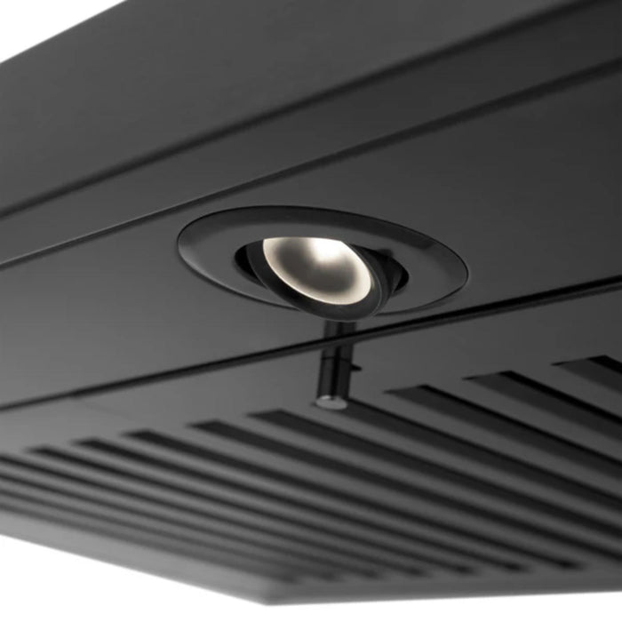 ZLINE Black Stainless Steel Wall Mount Range Hood with CrownSound Bluetooth Speakers (BSKBNCRN-BT)