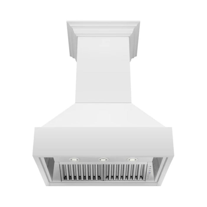 ZLINE 30" & 36" Wooden Wall Mount Range Hoods in Rustic Bright White Finish