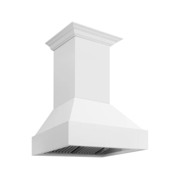 ZLINE 30" & 36" Wooden Wall Mount Range Hoods in Rustic Bright White Finish