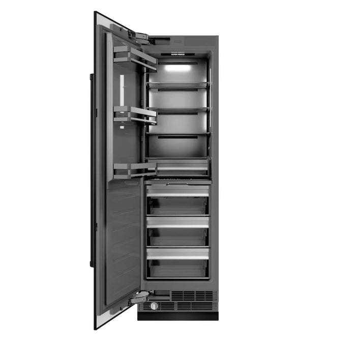 ZLINE 24-Inch Column Freezer in Black Stainless Steel with Graphite Gray Interior