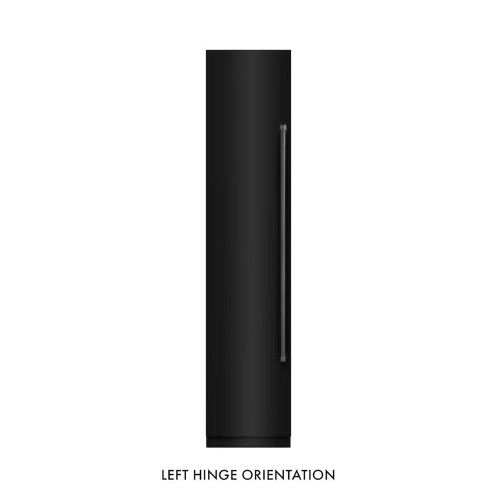 ZLINE 18-Inch Left Hinge Column Freezer in Black Stainless Steel with Graphite Gray Interior