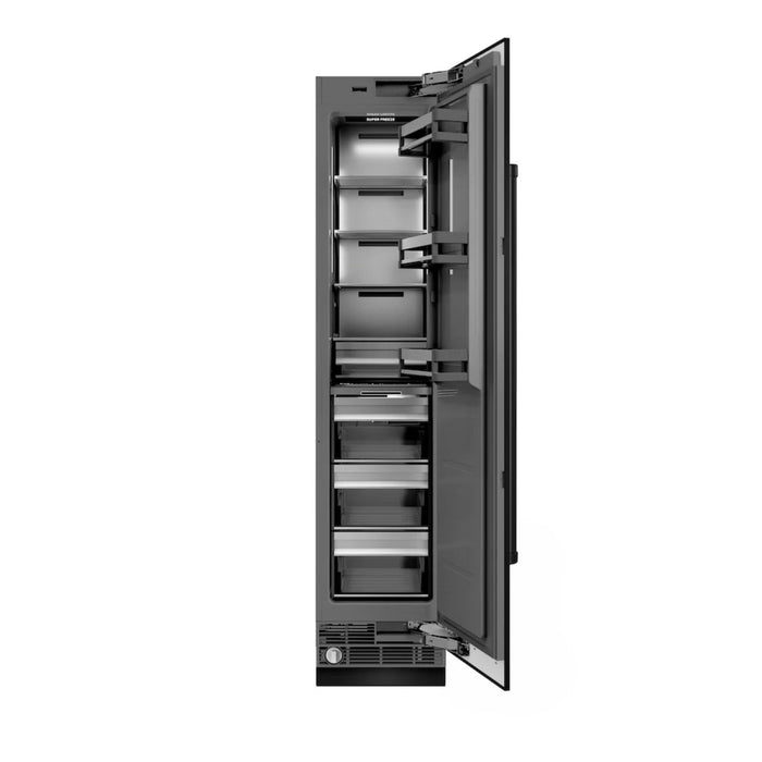 ZLINE 18-Inch Right Hinge Column Freezer in Black Stainless Steel with Graphite Gray Interior