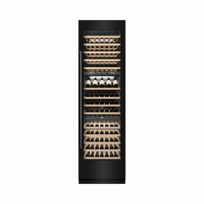 ZLINE 24-Inch Triple Zone 100 Bottle Column Wine Cooler in Black Stainless Steel