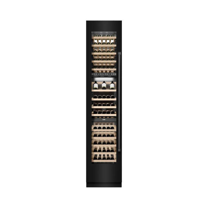 ZLINE 18-Inch 9.0 Cu. Ft. Triple Zone Left Hinge Column Wine Cooler in Black Stainless Steel