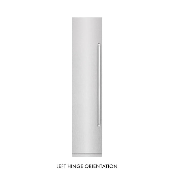 ZLINE 18-Inch Left Hinge Column Freezer in DuraSnow® Stainless Steel with Graphite Gray Interior