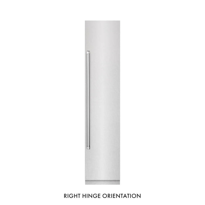 ZLINE 18-Inch Right Hinge Column Freezer in White Matte with Graphite Gray Interior