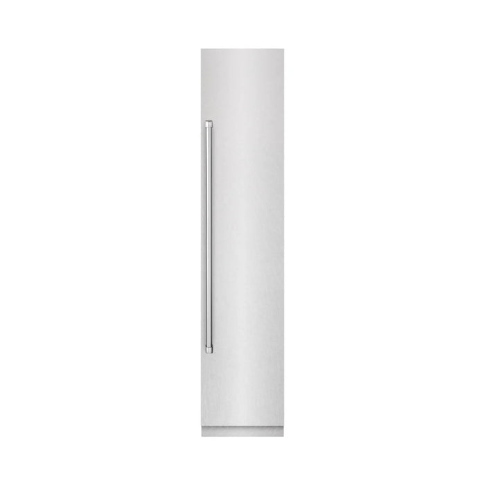 ZLINE 18-Inch Right Hinge Column Freezer in White Matte with Graphite Gray Interior