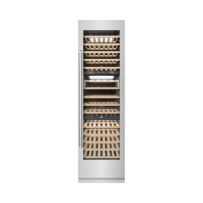 ZLINE 24-Inch Triple Zone 100 Bottle Column Wine Cooler in White Matte