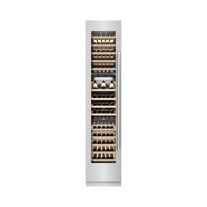 ZLINE 18-Inch 9.0 Cu. Ft. Triple Zone Left Hinge Column Wine Cooler in DuraSnow® Stainless Steel