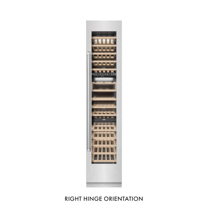 ZLINE 18-Inch 9.0 Cu. Ft. Triple Zone Panel Ready Right Hinge Column Wine Cooler in DuraSnow® Stainless Steel
