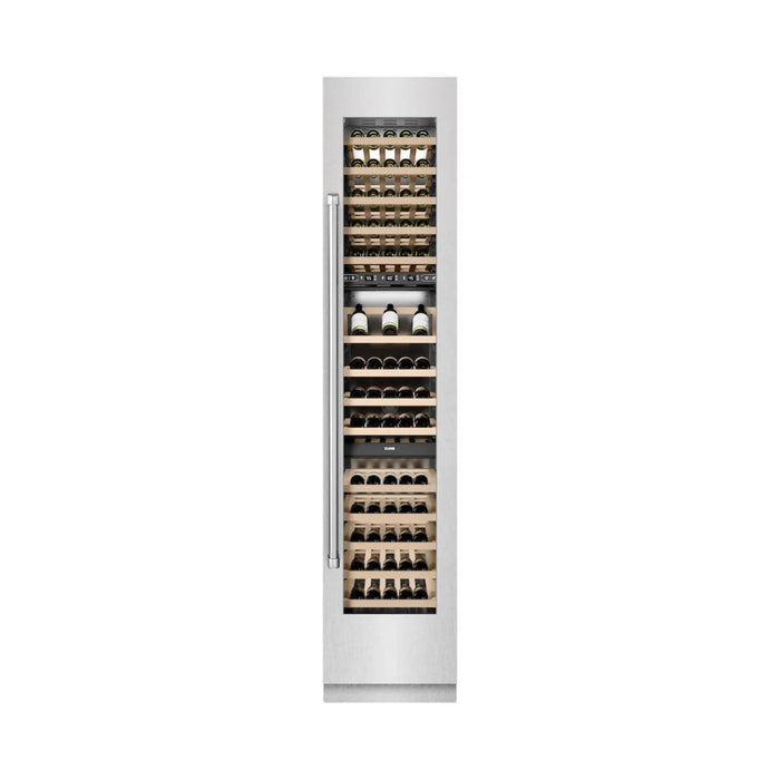 ZLINE 18-Inch 9.0 Cu. Ft. Triple Zone Panel Ready Right Hinge Column Wine Cooler in DuraSnow® Stainless Steel