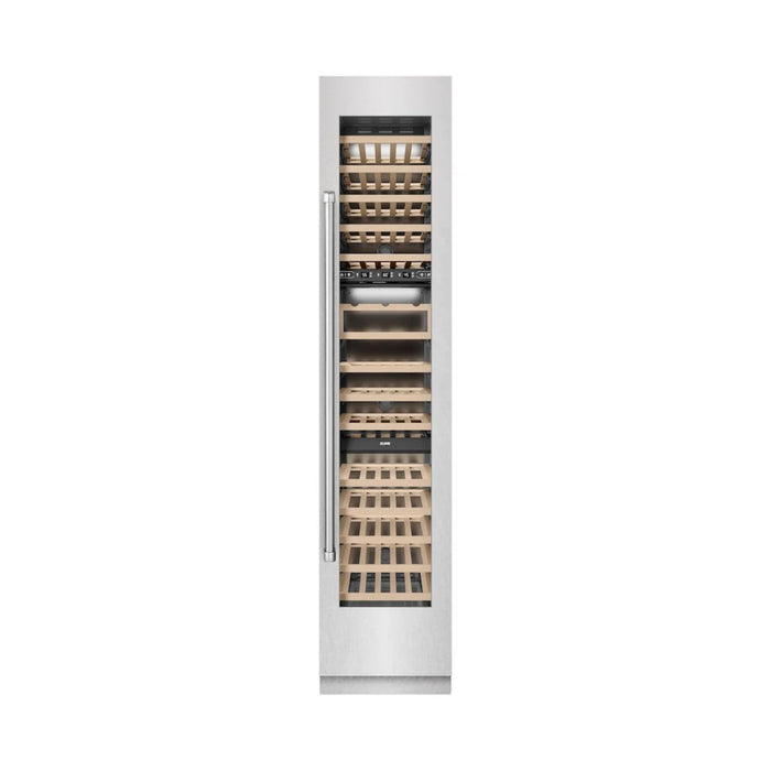 ZLINE 18-Inch 9.0 Cu. Ft. Triple Zone Panel Ready Right Hinge Column Wine Cooler in DuraSnow® Stainless Steel