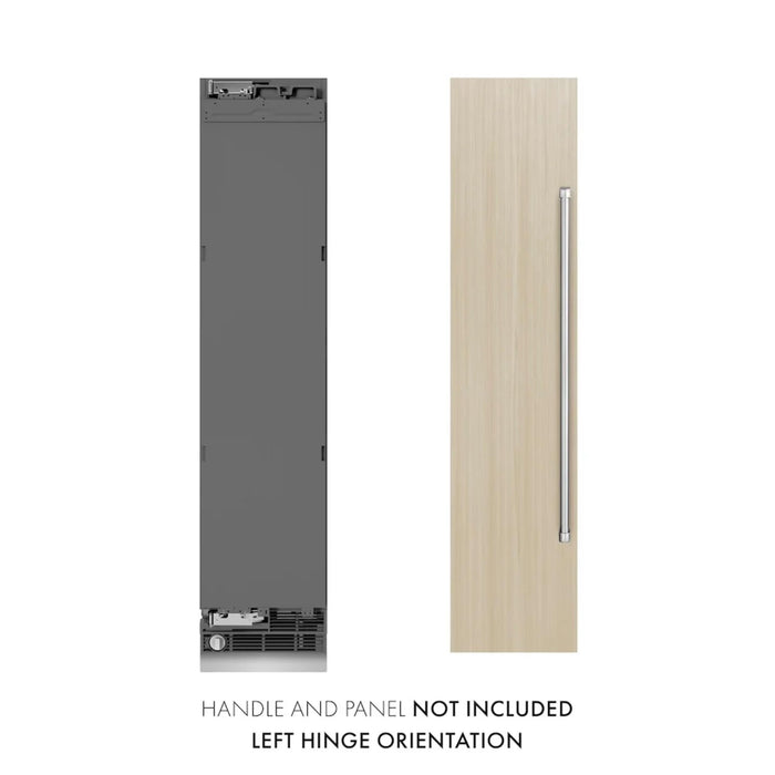 ZLINE 18-Inch Panel Ready Left Hinge Column Freezer with Graphite Gray Interior