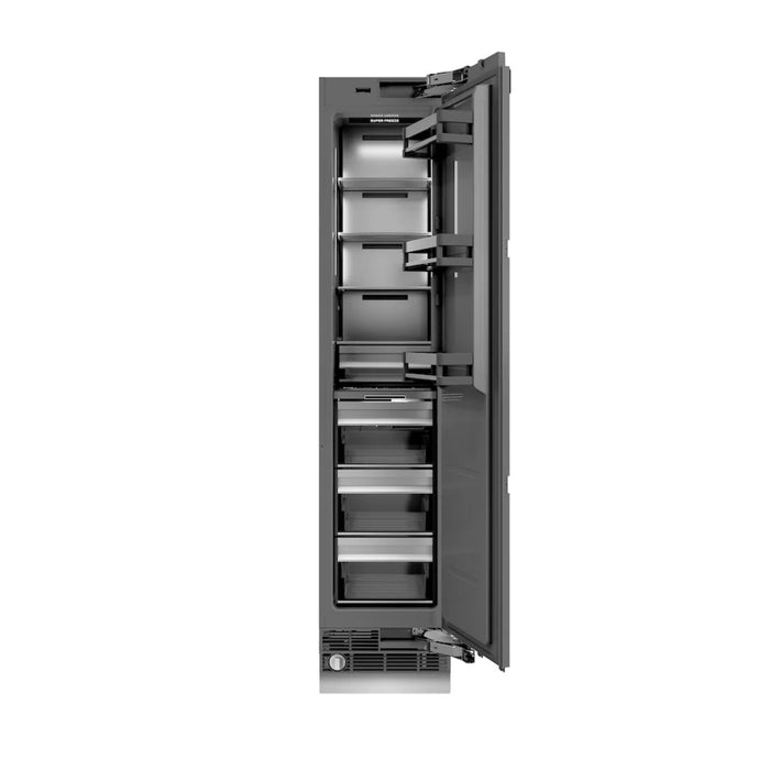 ZLINE 18-Inch 68-Bottle 9.0 Cu. Ft. Autograph Edition Triple Zone Panel Ready Right Hinge Column Wine Cooler with Polished Gold Accents