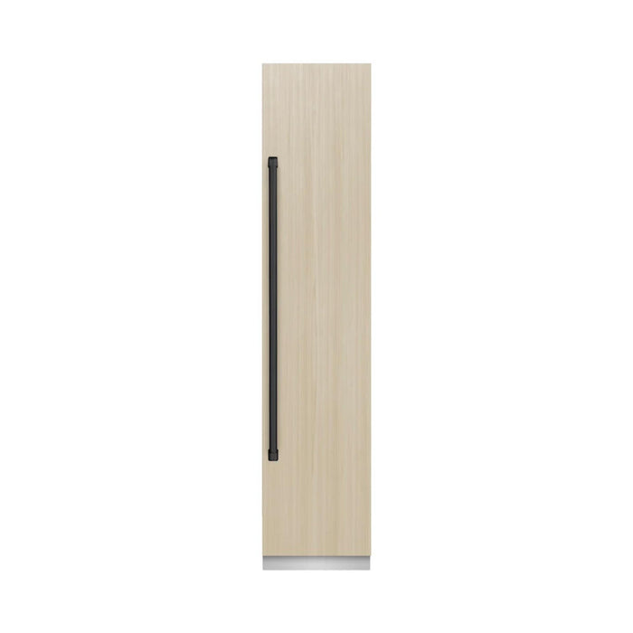 ZLINE 18-Inch 8.6 Cu. Ft. Panel Ready Right Hinge Column Freezer with Graphite Gray Interior and Matte Black Accents