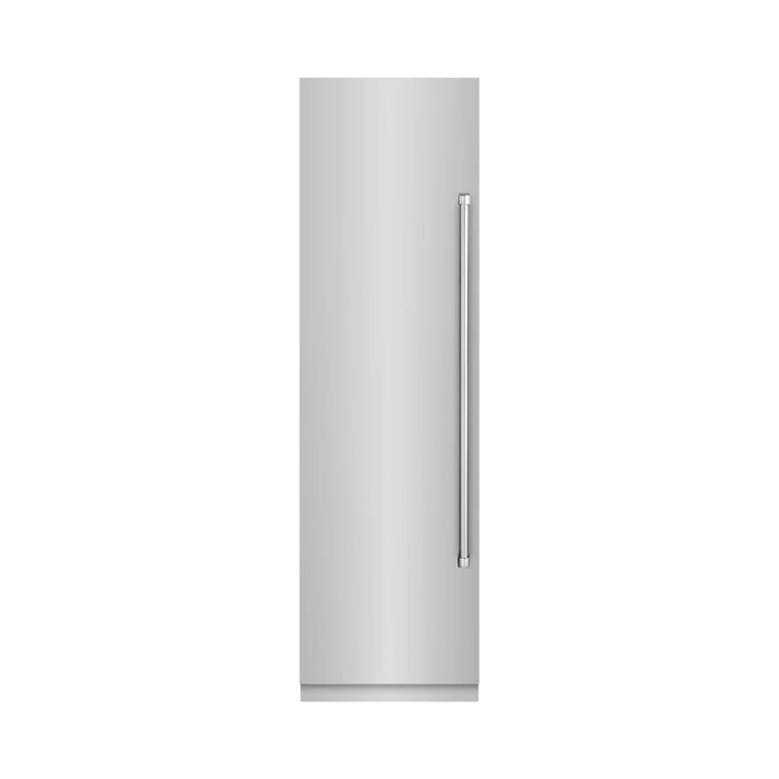 ZLINE 24-Inch Column Freezer in DuraSnow® Stainless Steel with Graphite Gray Interior