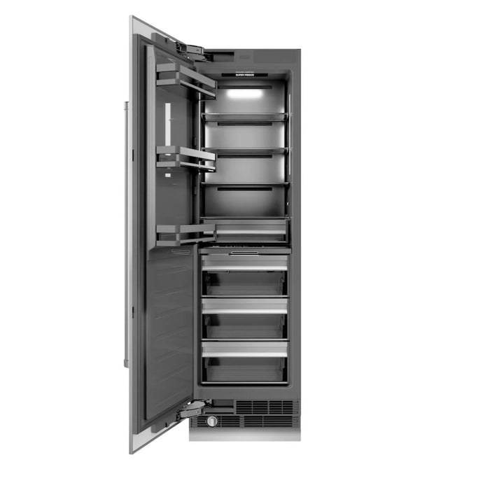 ZLINE 24-Inch Column Freezer in DuraSnow® Stainless Steel with Graphite Gray Interior
