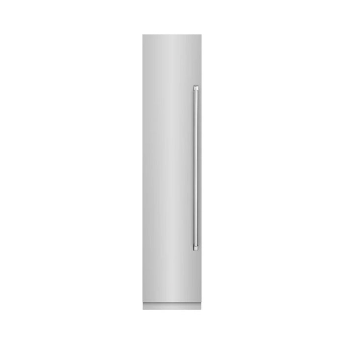 ZLINE 18-Inch Left Hinge Column Freezer in Stainless Steel with Graphite Gray Interior