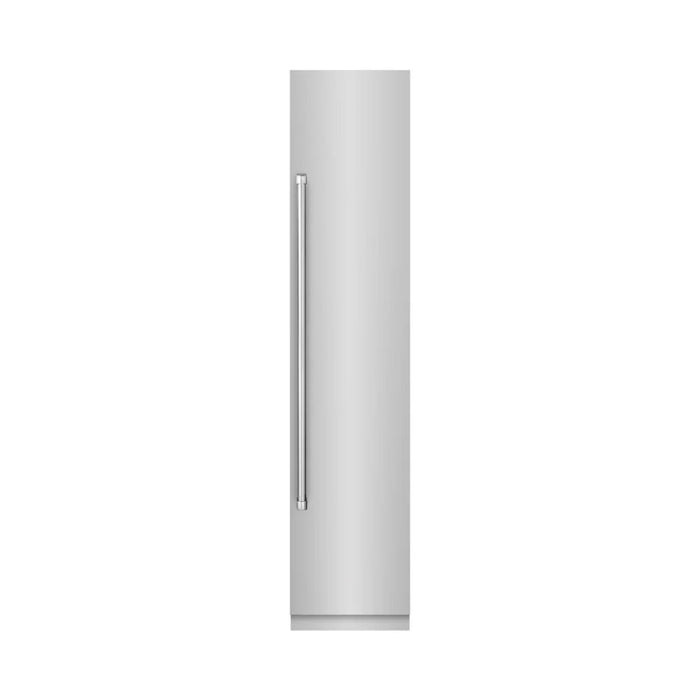 ZLINE 18-Inch Right Hinge Column Freezer in Stainless Steel with Graphite Gray Interior