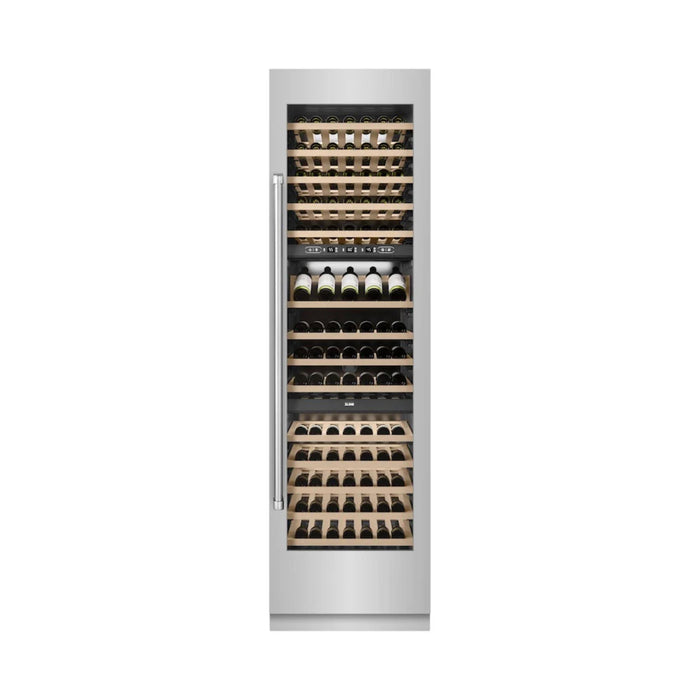 ZLINE 24-Inch Triple Zone 100 Bottle Column Wine Cooler in Stainless Steel