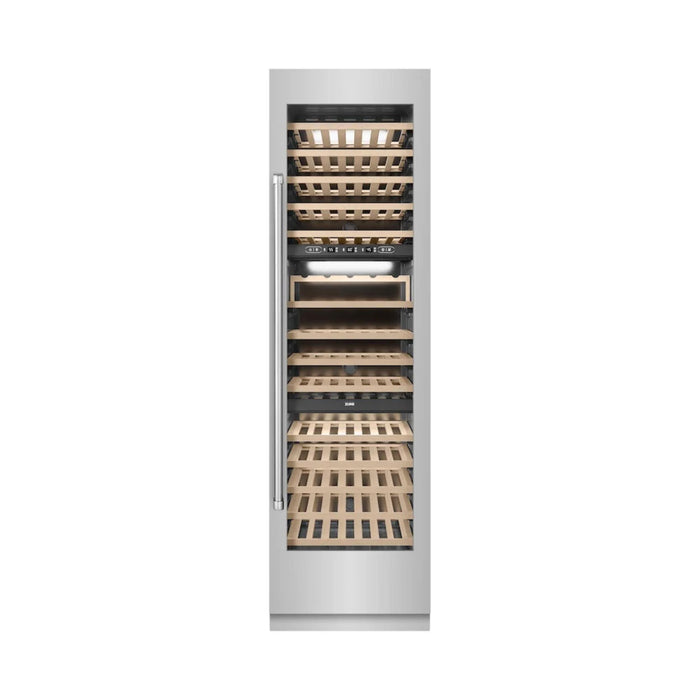 ZLINE 24-Inch Triple Zone 100 Bottle Column Wine Cooler in Stainless Steel