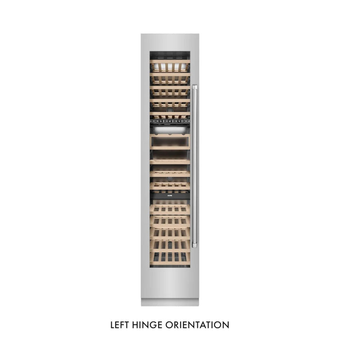 ZLINE 18-Inch 9.0 Cu. Ft. Triple Zone Panel Ready Left Hinge Column Wine Cooler in Stainless Steel