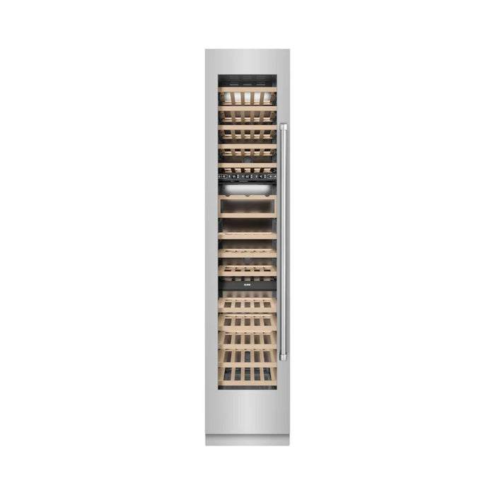 ZLINE 18-Inch 9.0 Cu. Ft. Triple Zone Panel Ready Left Hinge Column Wine Cooler in Stainless Steel