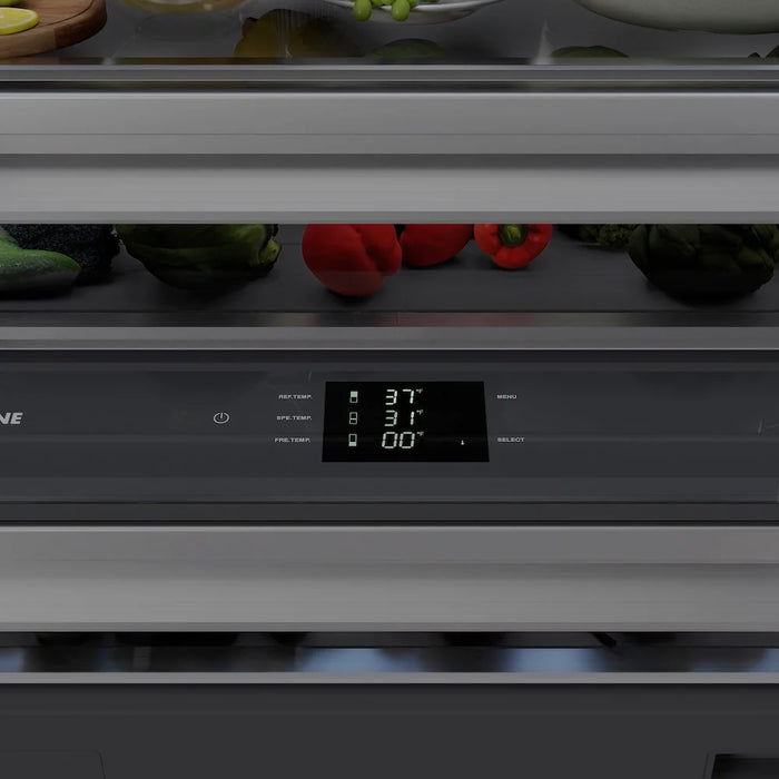 ZLINE Built-In Bottom Freezer Refrigerators with Graphite Gray Interior