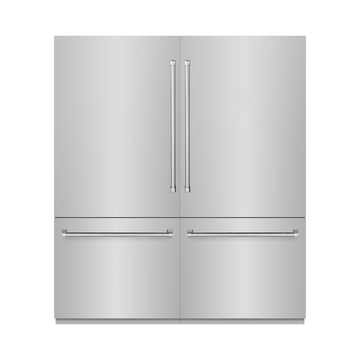 ZLINE Built-In Bottom Freezer Refrigerators with Graphite Gray Interior