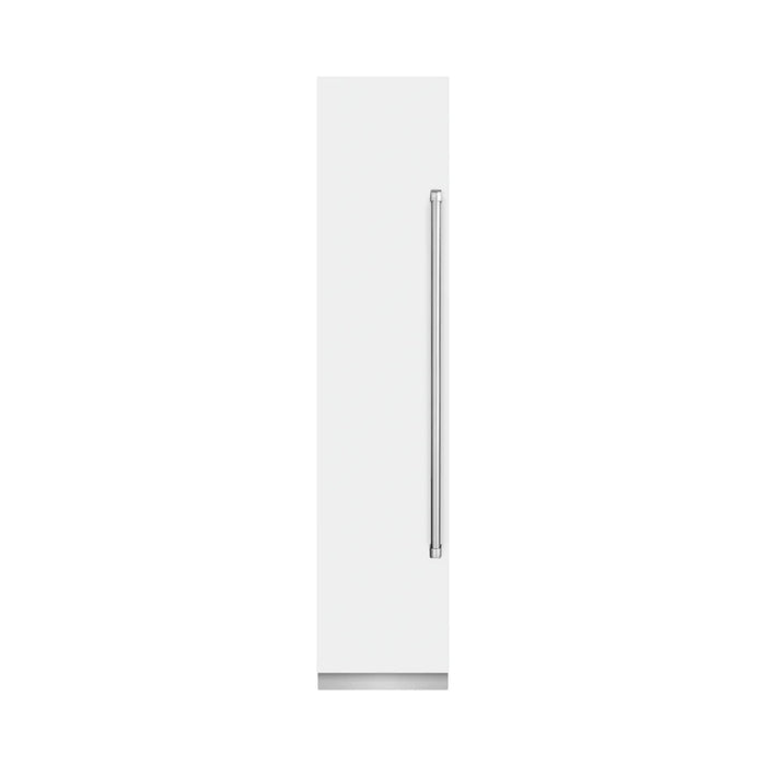 ZLINE 18-Inch Left Hinge Column Freezer in White Matte with Graphite Gray Interior