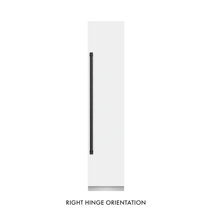 ZLINE Autograph Edition 18-Inch Right Hinge Column Freezer in White Matte with Graphite Gray Interior and Matte Black Accents