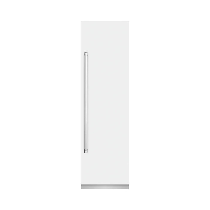 ZLINE 24-Inch Column Refrigerator in White Matte with Graphite Gray Interior