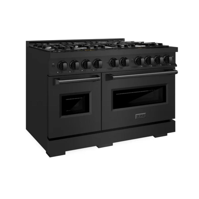 ZLINE Classic Gas Range with Convection Gas Oven in Black Stainless Steel