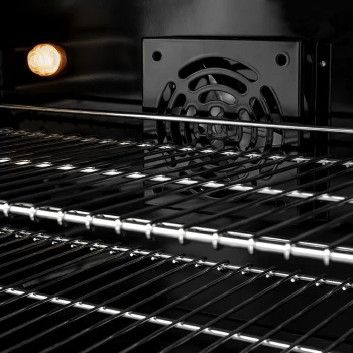 ZLINE Autograph Edition Classic Dual Fuel Ranges with Matte Black Accents in Satin Stainless Steel