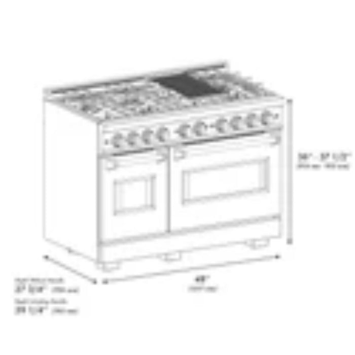 ZLINE Classic Dual Fuel Range Collection with White Matte Doors
