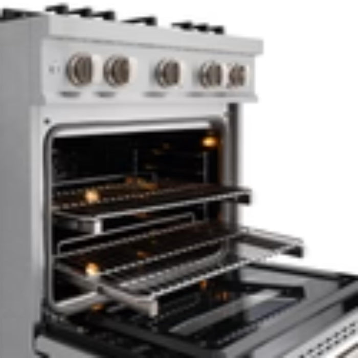 ZLINE Classic Dual Fuel Ranges Satin Stainless Steel Finish
