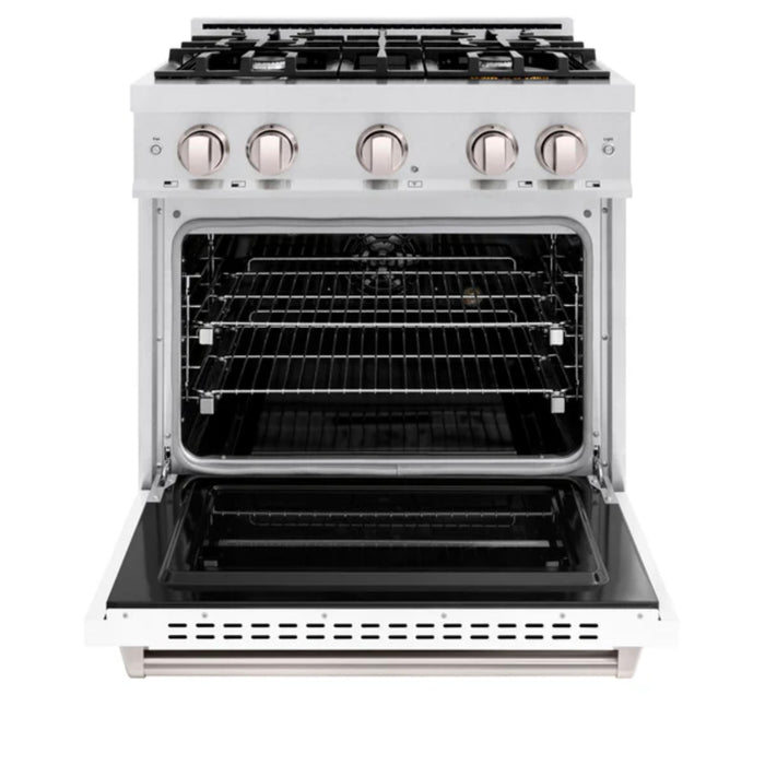 ZLINE Classic Dual Fuel Range Collection with White Matte Doors