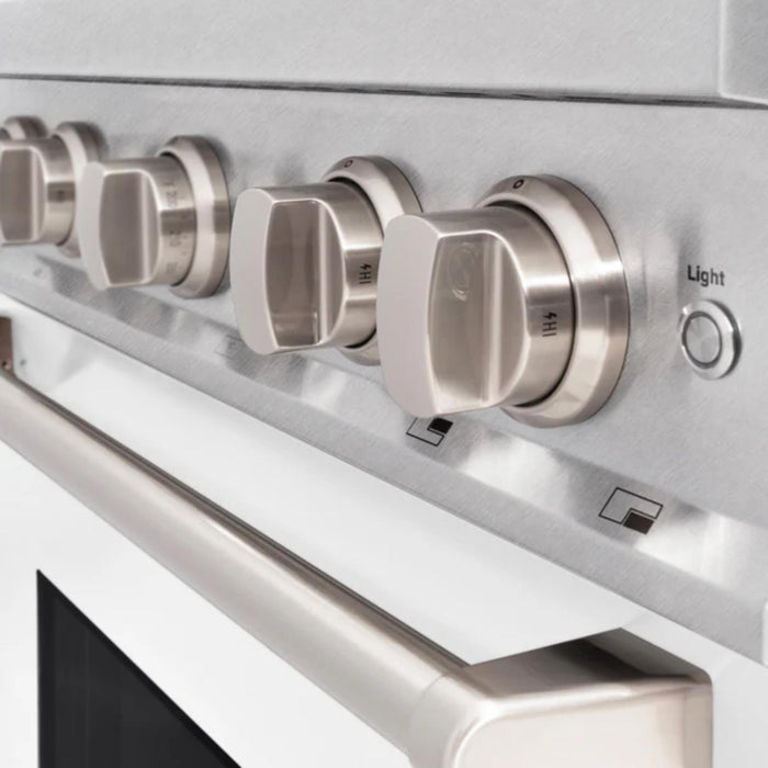 ZLINE Classic Dual Fuel Range Collection with White Matte Doors