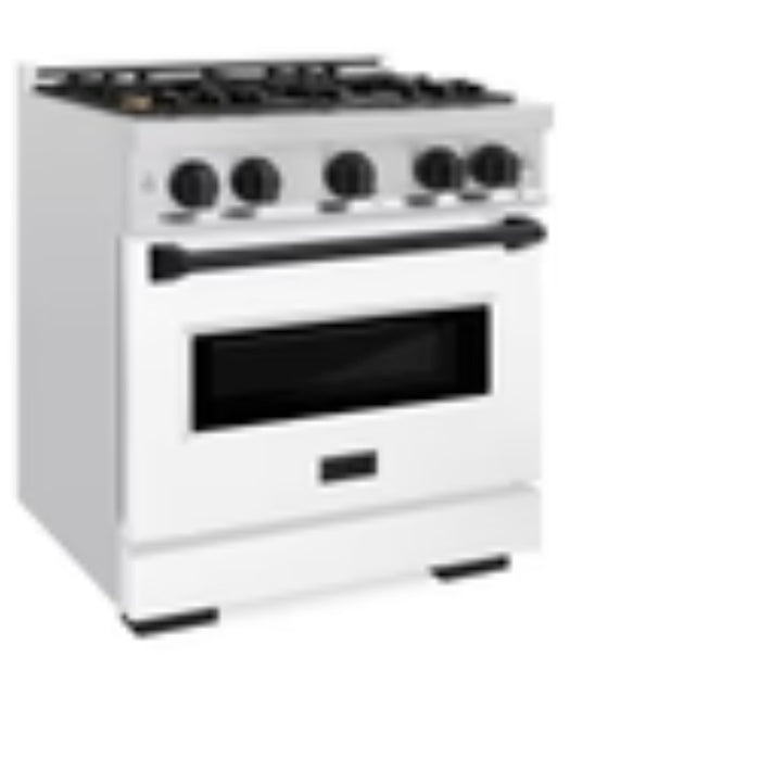 ZLINE Autograph Edition Classic Dual Fuel Ranges in Satin Stainless Steel with Matte Black Accents