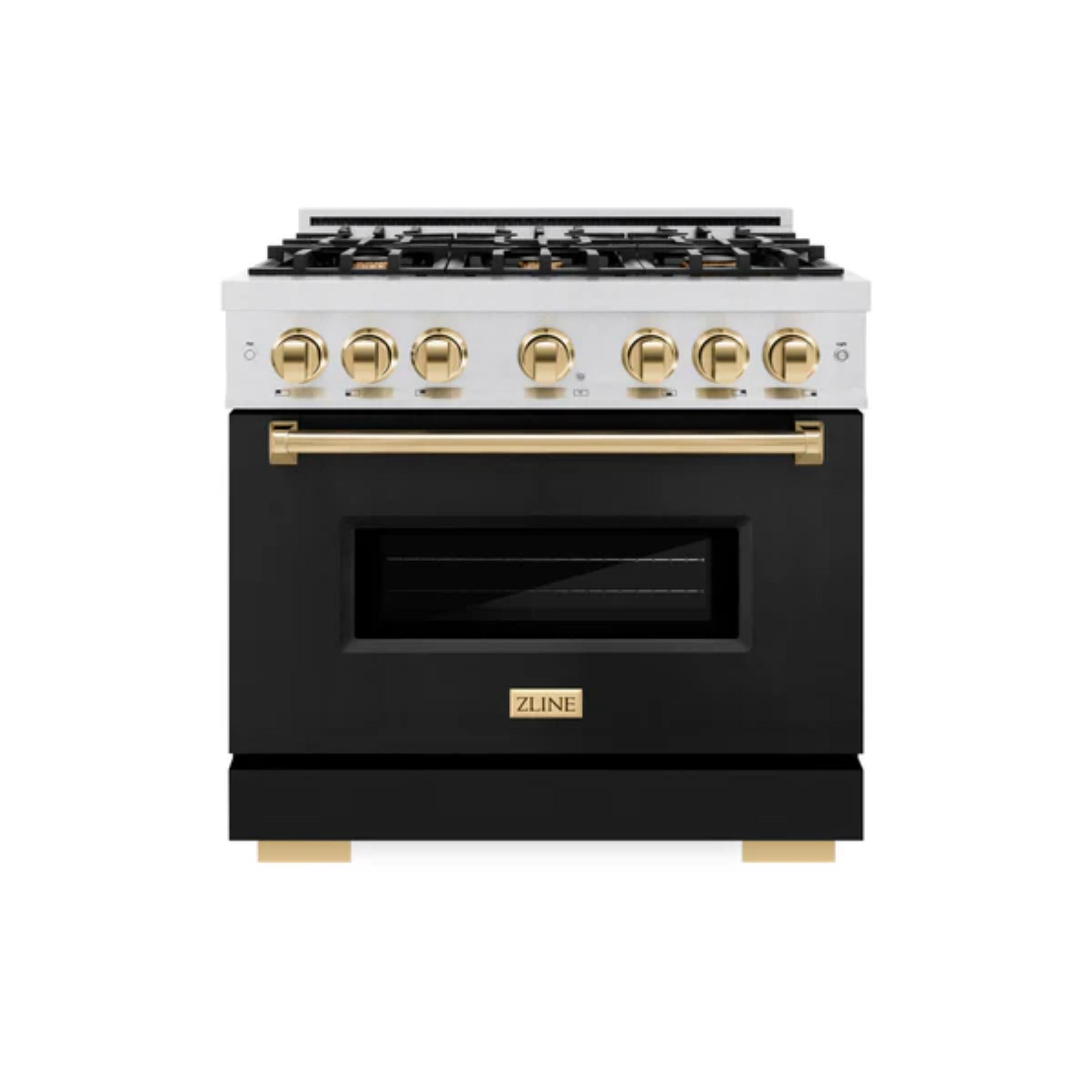 ZLINE Autograph Edition Classic Dual Fuel Ranges with Polished Gold Ac ...