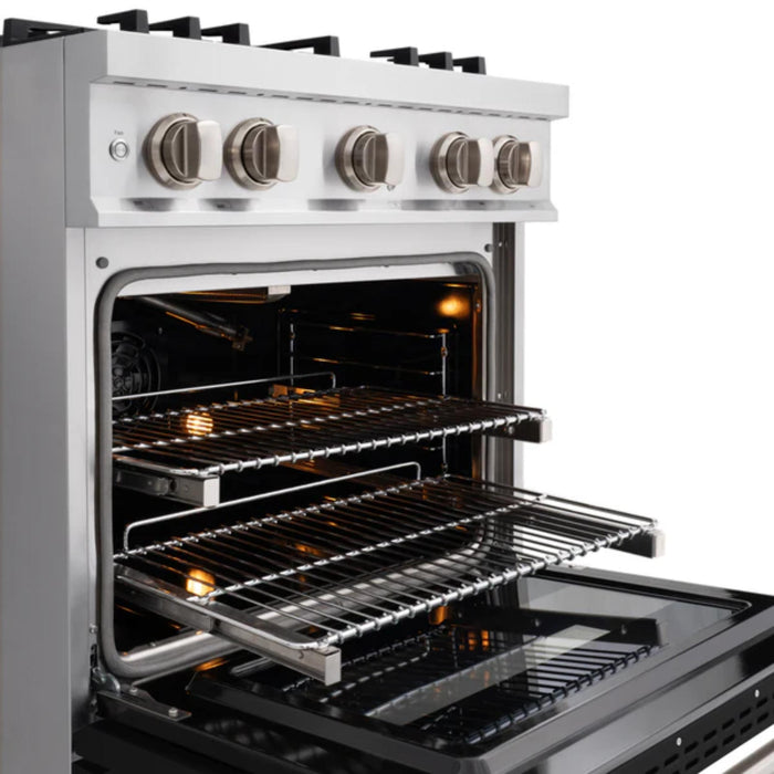 ZLINE Classic Gas Range in Stainless Steel with White Matte Doors