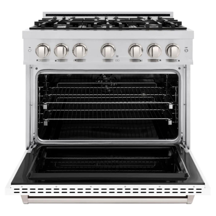 ZLINE Classic Dual Fuel Ranges with White Matte Door