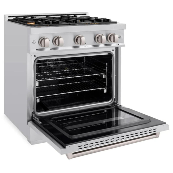 ZLINE Classic Gas Range in Stainless Steel with White Matte Doors