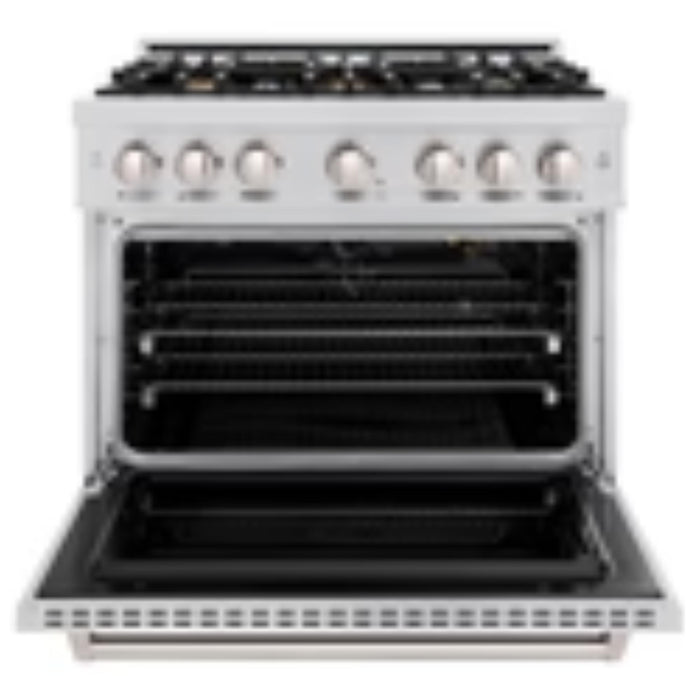 ZLINE Classic Gas Range with Convection Gas Oven in Stainless Steel with Brass Burners